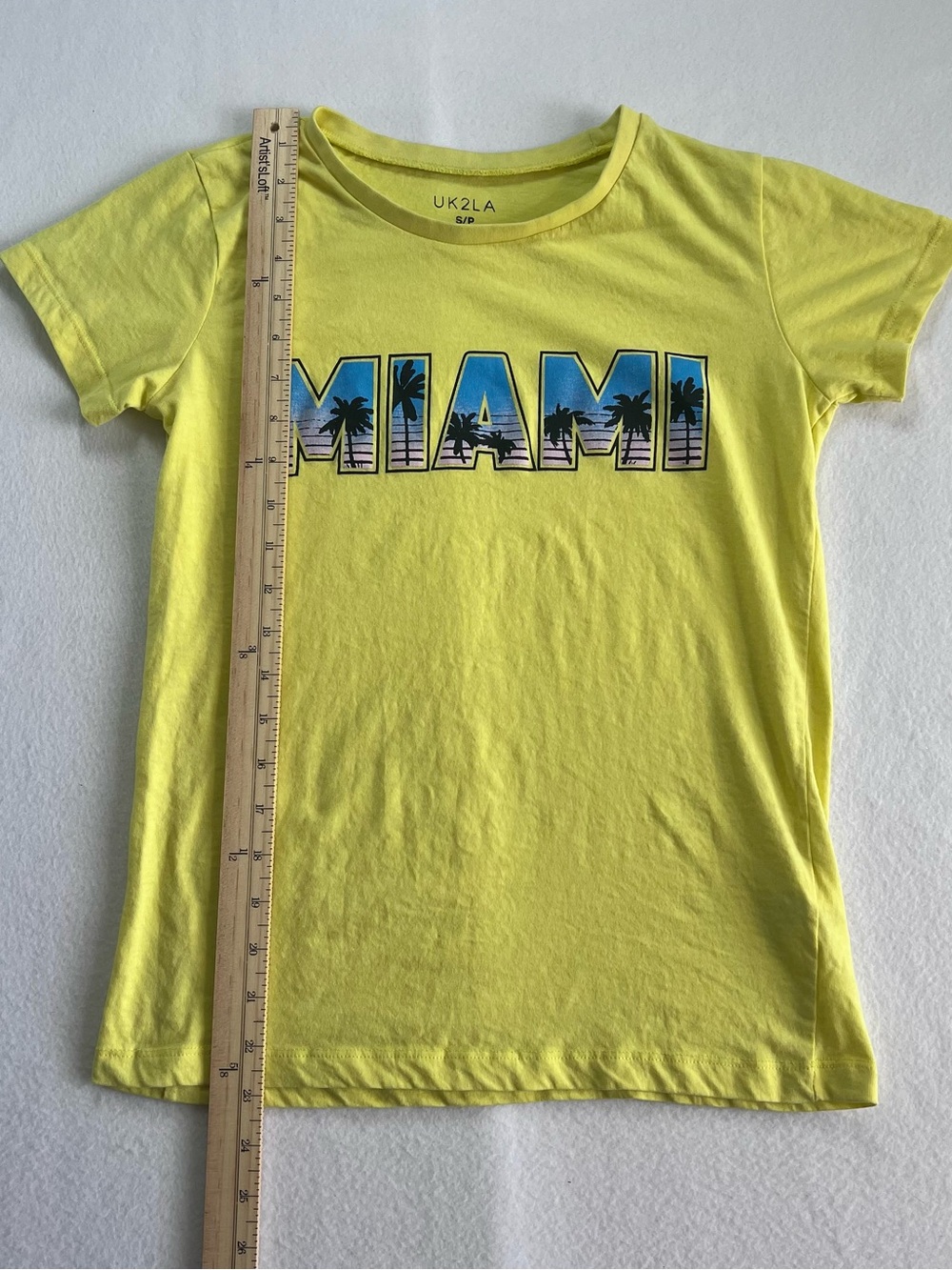 UK2LA Yellow & Blue "MIAMI" Graphic Tee